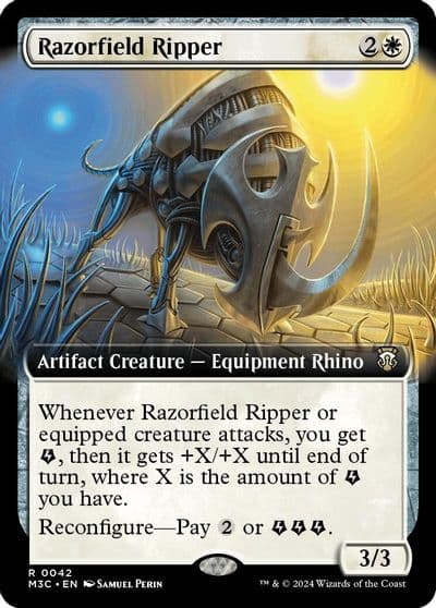 Razorfield Ripper Extended Art Ripple Foil Commander: Modern Horizons 3 Magic card