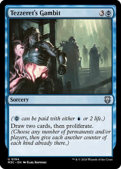 Tezzerets Gambit Ripple Foil Commander: Modern Horizons 3 Magic card