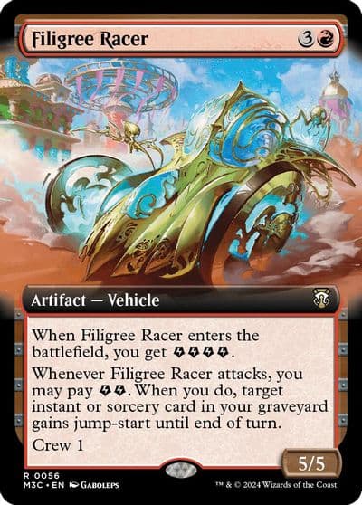 Filigree Racer Extended Art Ripple Foil Commander: Modern Horizons 3 Magic card