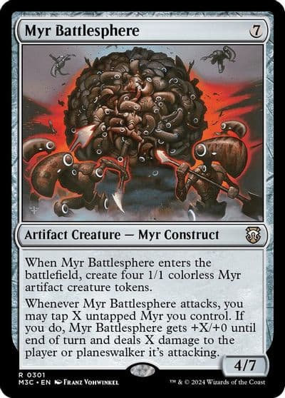 Myr Battlesphere Ripple Foil Commander: Modern Horizons 3 Magic card
