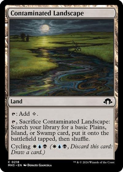 Contaminated Landscape Modern Horizons 3 Magic card