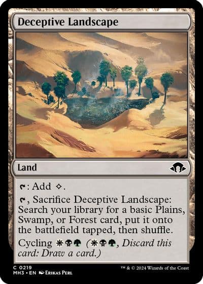 Deceptive Landscape Modern Horizons 3 Magic card