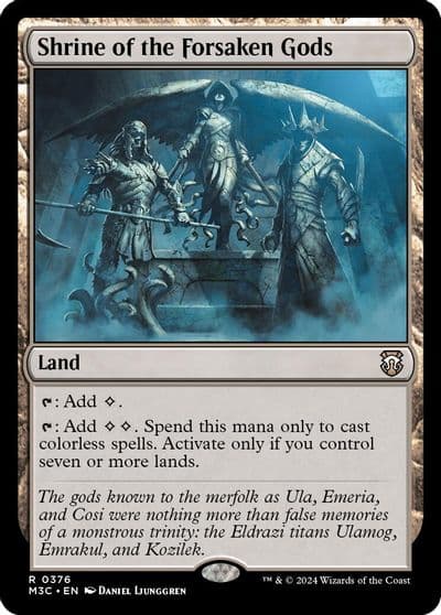 Shrine of the Forsaken Gods Ripple Foil Commander: Modern Horizons 3 Magic card