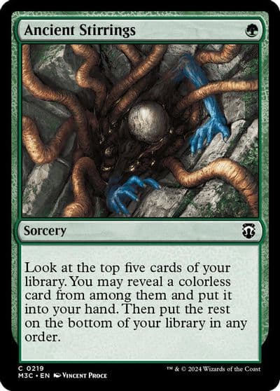 Ancient Stirrings Ripple Foil Commander: Modern Horizons 3 Magic card