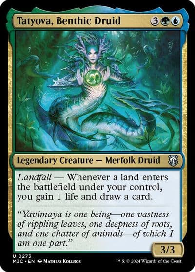 Tatyova Benthic Druid Ripple Foil Commander: Modern Horizons 3 Magic card