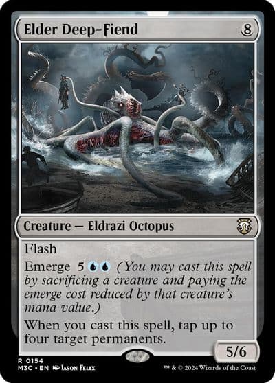 Elder Deep Fiend Ripple Foil Commander: Modern Horizons 3 Magic card