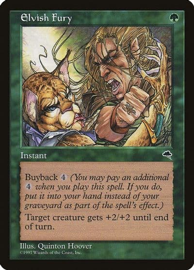 Elvish Fury Tempest Magic card