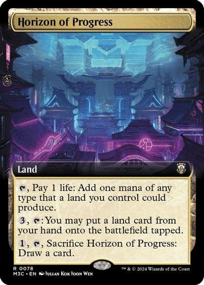 Horizon of Progress Extended Art Ripple Foil Commander: Modern Horizons 3 Magic card