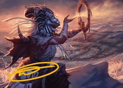 Witch Enchanter Art Card Gold Stamped Signature Art Series: Modern Horizons 3 Magic card