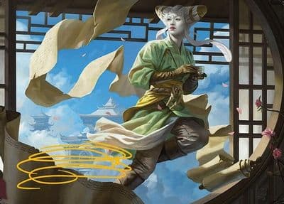 Tamiyo Inquisitive Student Art Card Gold Stamped Signature Art Series: Modern Horizons 3 Magic card