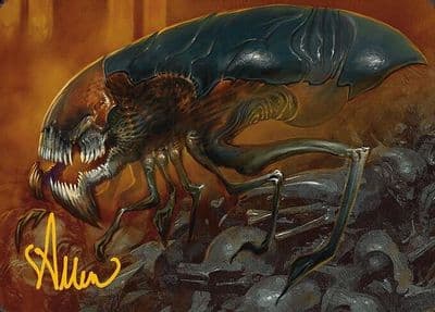 Cranial Ram Art Card Gold Stamped Signature Art Series: Modern Horizons 3 Magic card