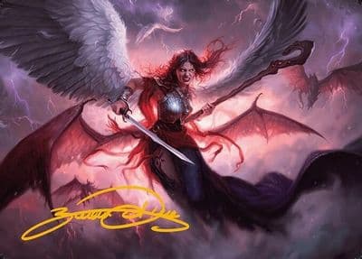 Kaalia of the Vast Art Card Gold Stamped Signature Art Series: Modern Horizons 3 Magic card