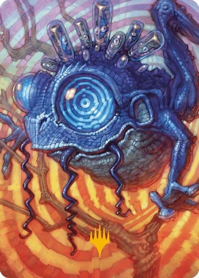 Psychic Frog Art Card Gold Stamped Planeswalker Symbol Art Series: Modern Horizons 3 Magic card