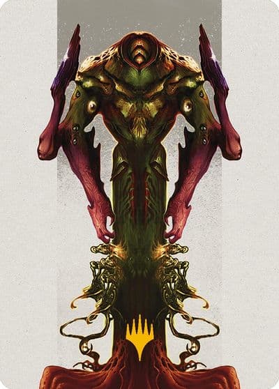 Kozilek the Broken Reality Art Card Gold Stamped Planeswalker Symbol Art Series: Modern Horizons 3 Magic card