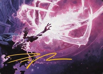 Flare of Malice Art Card Gold Stamped Signature Art Series: Modern Horizons 3 Magic card