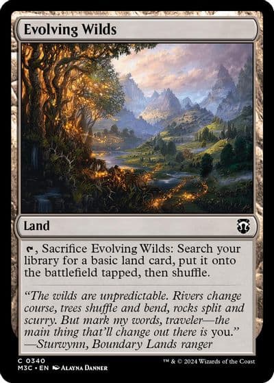 Evolving Wilds Ripple Foil Commander: Modern Horizons 3 Magic card