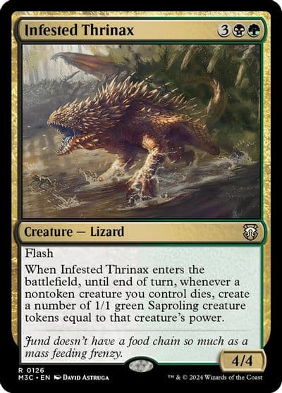 Infested Thrinax Commander: Modern Horizons 3 Magic card