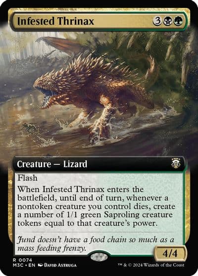 Infested Thrinax Extended Art Ripple Foil Commander: Modern Horizons 3 Magic card