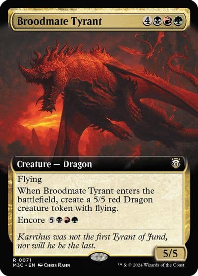 Broodmate Tyrant Extended Art Ripple Foil Commander: Modern Horizons 3 Magic card