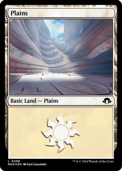Plains 0498 Ripple Foil Modern Horizons 3 Magic card
