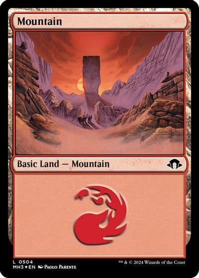 Mountain 0504 Ripple Foil Modern Horizons 3 Magic card