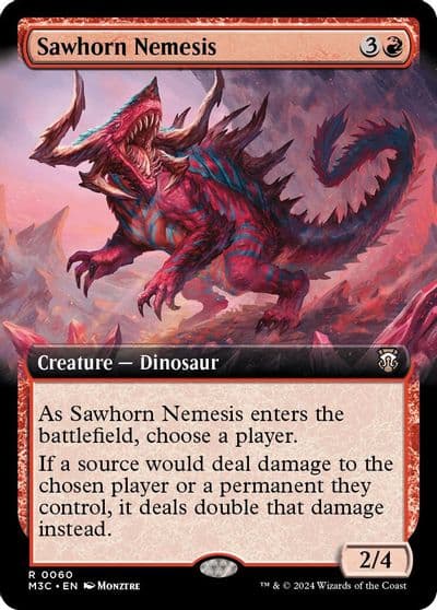 Sawhorn Nemesis Extended Art Commander: Modern Horizons 3 Magic card