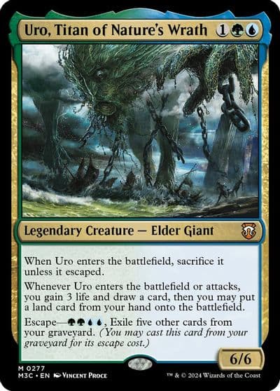 Uro Titan of Natures Wrath Ripple Foil Commander: Modern Horizons 3 Magic card