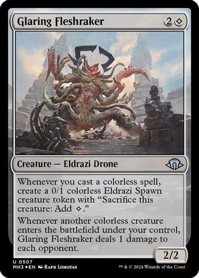 Glaring Fleshraker Ripple Foil Modern Horizons 3 Magic card