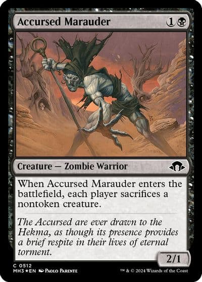 Accursed Marauder Ripple Foil Modern Horizons 3 Magic card