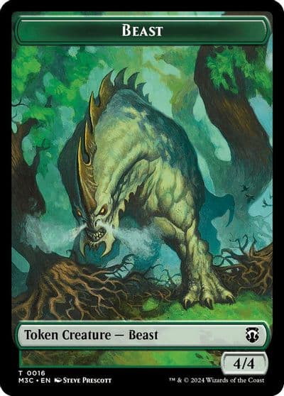 Beast 0016 Copy Double Sided Token Commander: Modern Horizons 3 Magic card