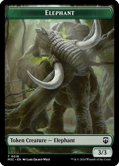 Elephant Zombie Double Sided Token Commander: Modern Horizons 3 Magic card