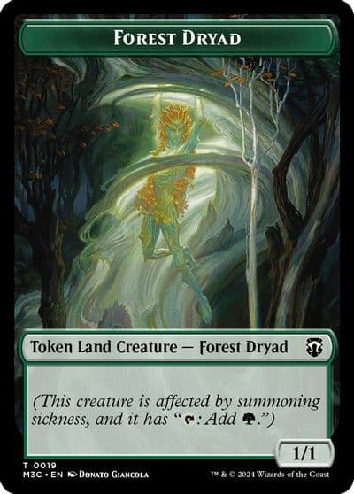 Forest Dryad Boar Double Sided Token Commander: Modern Horizons 3 Magic card