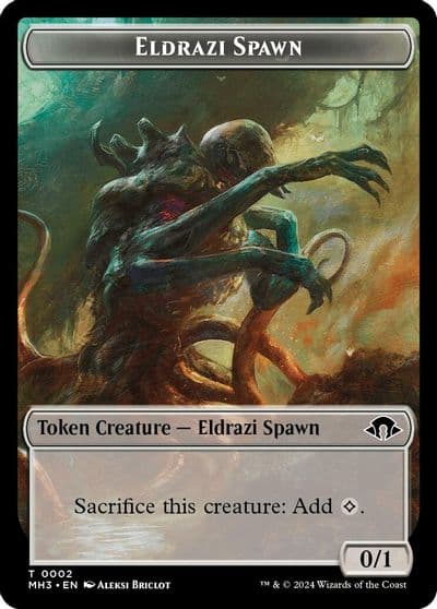 Eldrazi Spawn Food Double Sided Token Modern Horizons 3 Magic card