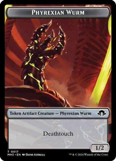 Phyrexian Wurm Token 0017 Modern Horizons 3 Magic card
