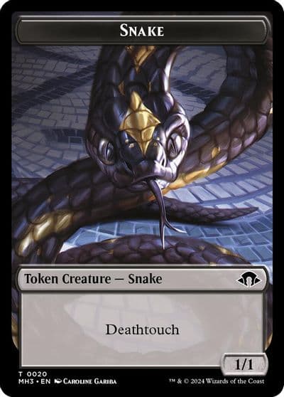Snake Energy Reserve Double Sided Token Modern Horizons 3 Magic card