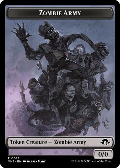 Zombie Army Energy Reserve Double Sided Token Modern Horizons 3 Magic card