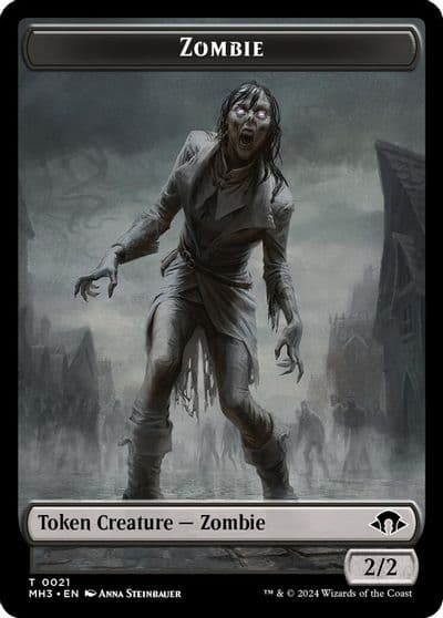 Zombie Energy Reserve Double Sided Token Modern Horizons 3 Magic card