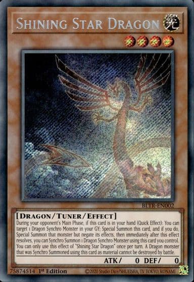 Shining Star Dragon Battles of Legend: Terminal Revenge Yu-Gi-Oh! card