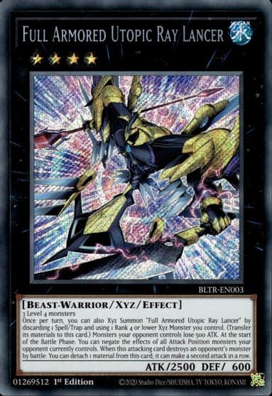 Full Armored Utopic Ray Lancer Battles of Legend: Terminal Revenge Yu-Gi-Oh! card