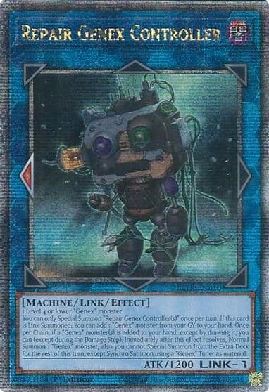 Repair Genex Controller Quarter Century Secret Rare Battles of Legend: Terminal Revenge Yu-Gi-Oh! card