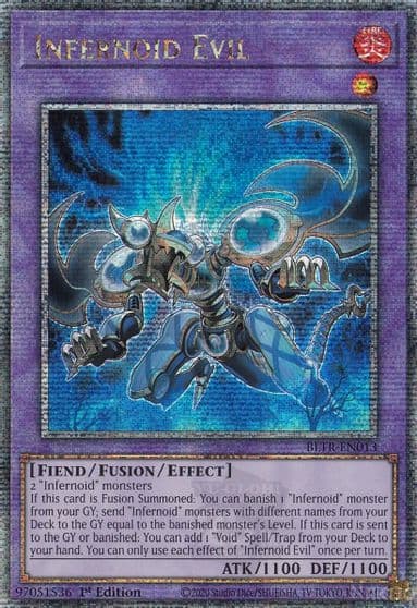 Infernoid Evil Quarter Century Secret Rare Battles of Legend: Terminal Revenge Yu-Gi-Oh! card