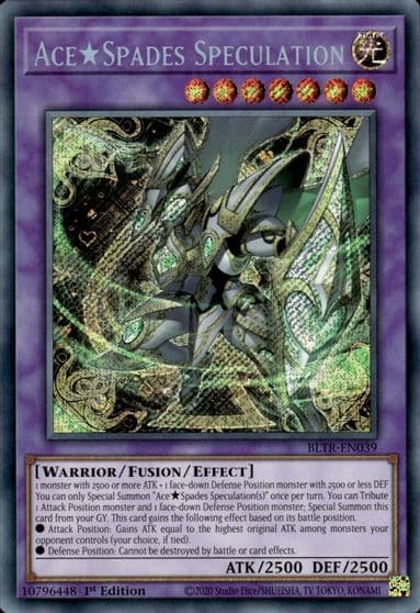 Ace Spades Speculation Battles of Legend: Terminal Revenge Yu-Gi-Oh! card