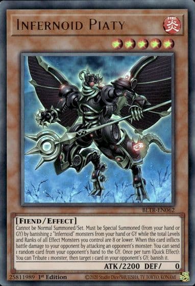Infernoid Piaty Battles of Legend: Terminal Revenge Yu-Gi-Oh! card