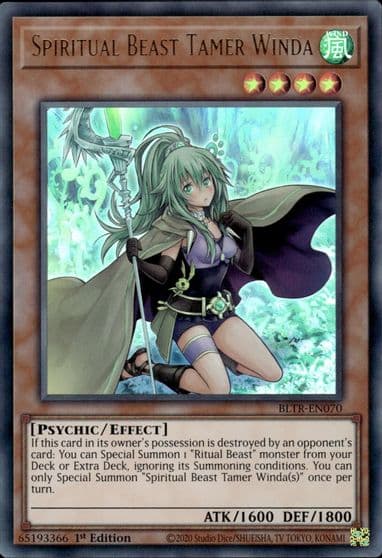 Spiritual Beast Tamer Winda Battles of Legend: Terminal Revenge Yu-Gi-Oh! card