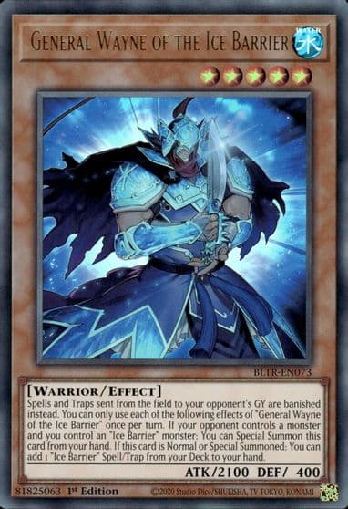 General Wayne of the Ice Barrier Battles of Legend: Terminal Revenge Yu-Gi-Oh! card
