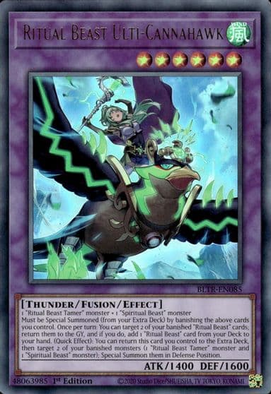 Ritual Beast Ulti Cannahawk Alternate Art Battles of Legend: Terminal Revenge Yu-Gi-Oh! card