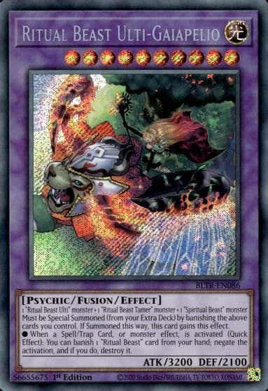 Ritual Beast Ulti Gaiapelio Battles of Legend: Terminal Revenge Yu-Gi-Oh! card