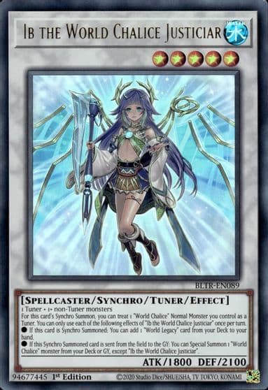 Ib the World Chalice Justiciar Battles of Legend: Terminal Revenge Yu-Gi-Oh! card