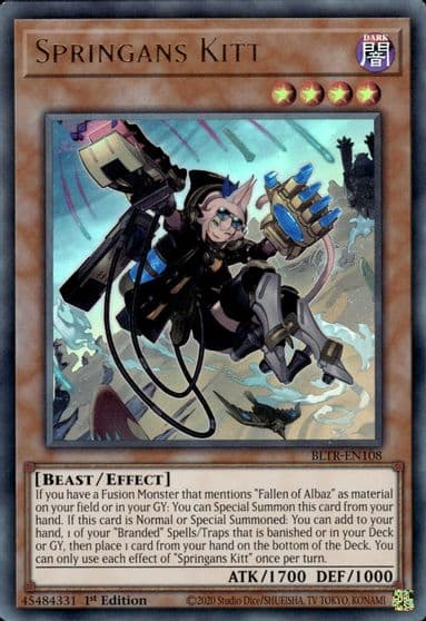 Springans Kitt Battles of Legend: Terminal Revenge Yu-Gi-Oh! card