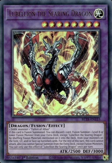 Lubellion the Searing Dragon Battles of Legend: Terminal Revenge Yu-Gi-Oh! card